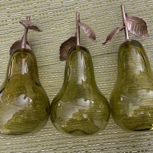 Green glass pears